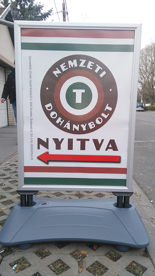 Megállítótábla Gyál - fóliaász